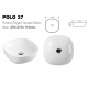 370x370x115mm Bathroom Square Above Counter White Ceramic Wash Basin